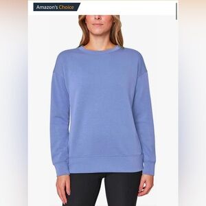 Mondetta Womens Midweight Long Sleeve Crewneck Scuba Sweatshirt, Size S